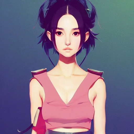 Image similar to a beautiful young japanese natalie portman alluring instagram model in crop top, by guweiz and wlop and ilya kuvshinov and artgerm and makoto shinkai and studio ghibli, symmetrical eyes, aesthetic, gorgeous, stunning, alluring, attractive, artstation, deviantart, pinterest, digital art