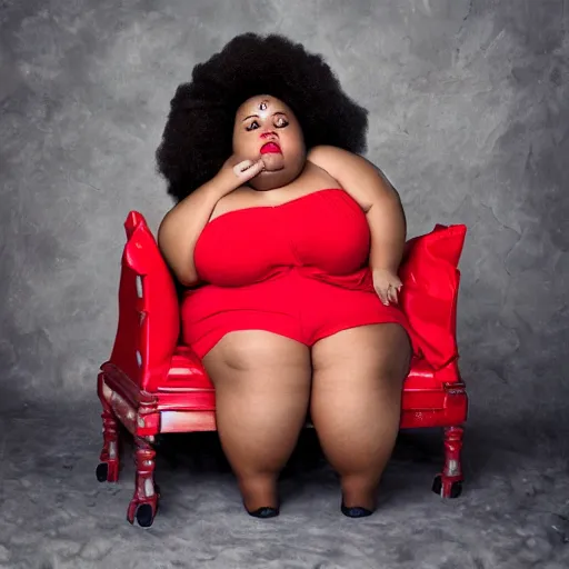 Image similar to - i fat girl dead in a red coffin wood box