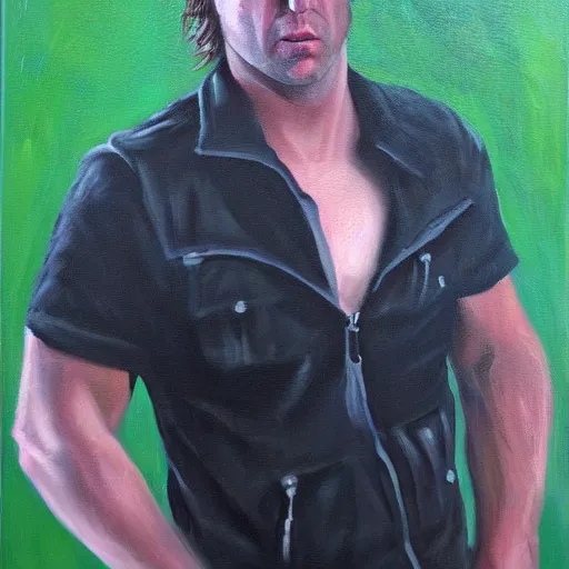 Image similar to dean ambrose, oil painting