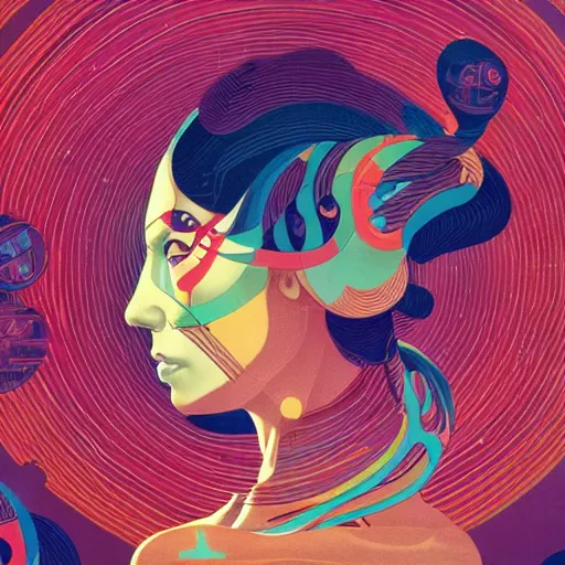 Image similar to portrait of godel's consistency of the axiom of choice, by tristan eaton, victo ngai, peter mohrbacher, artgerm,