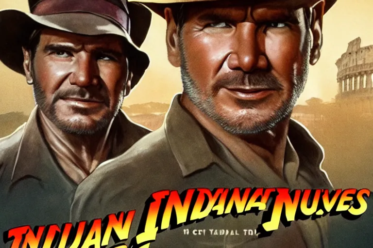 Image similar to poster for a new indiana jones film set in rome