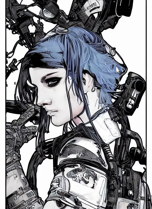 Image similar to cyberpunk pop star. portrait by ashley wood and alphonse mucha and laurie greasley and josan gonzalez and james gurney. spliner cell, apex legends, rb 6 s, hl 2, d & d, cyberpunk 2 0 7 7. realistic face. vivid color. dystopian setting.