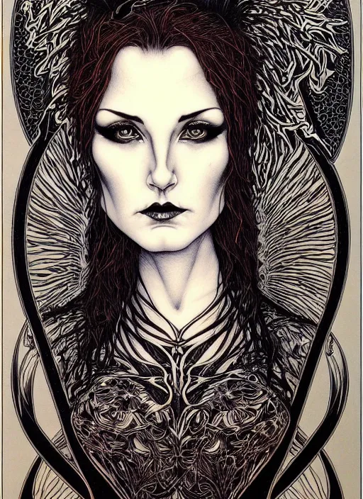 Image similar to a portrait of a lady by aaron horkey