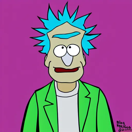 Image similar to Rick Sanchez in the style of a muppet