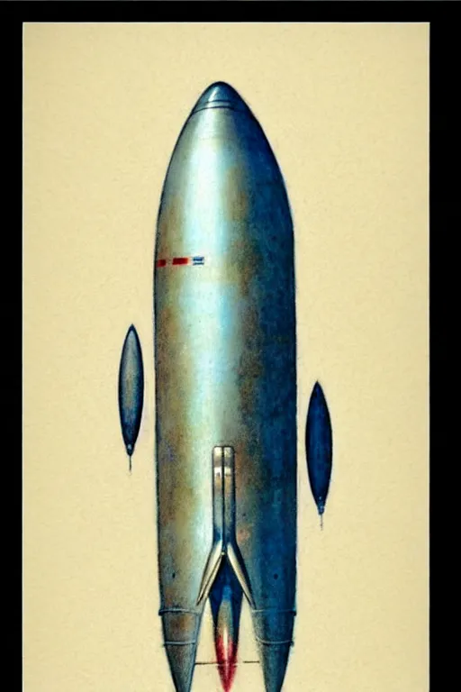 Image similar to (((((1950s rocketship . muted colors.))))) by Jean-Baptiste Monge !!!!!!!!!!!!!!!!!!!!!!!!!!!