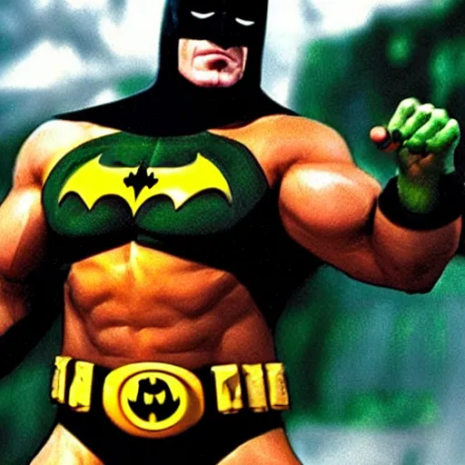 Prompt: hulk hogan as batman