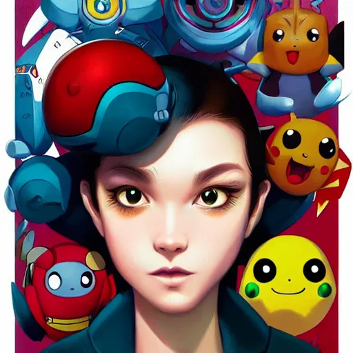 Image similar to lofi BioPunk Pokemon Pikachu portrait Pixar style by Tristan Eaton Stanley Artgerm and Tom Bagshaw,