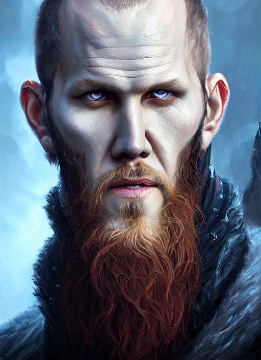 Image similar to a _ fantasy _ style _ portrait _ painting _ of floki, wicked, oil _ painting _ unreal _ 5 _ daz. _ rpg _ portrait _ extremely _ detailed _ artgerm _ greg _ rutkowski _ greg