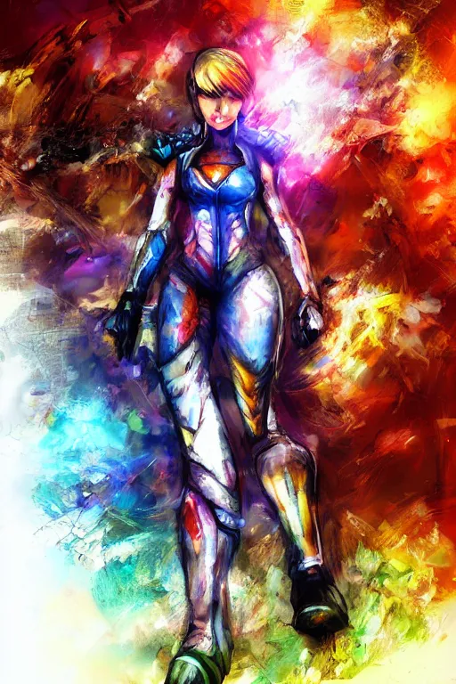 Image similar to samus aran by yossi kotler