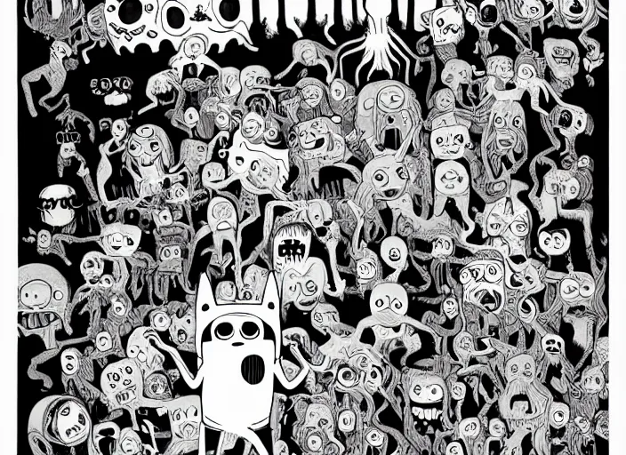 Image similar to adventure time by junji ito