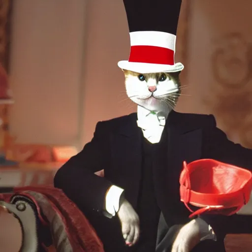 Image similar to the cat in the hat as the dictator of germany