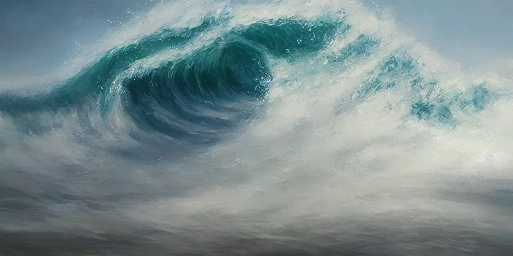 Prompt: a wave, cinematic lighting, beautiful composition, detailed oil painting, hyperrealistic, 8k