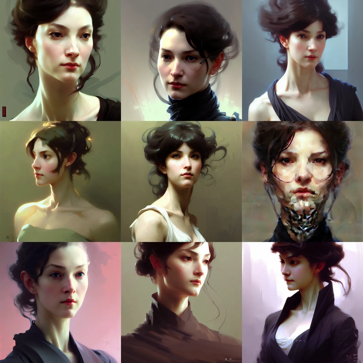 Prompt: character concept portrait of a young female professor, intricate, elegant, digital painting, concept art, smooth, sharp focus, illustration, from metal gear, by ruan jia and mandy jurgens and william - adolphe bouguereau, artgerm