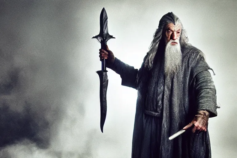 Image similar to gandalf intensely focused playing video games, photo by annie leibovitz