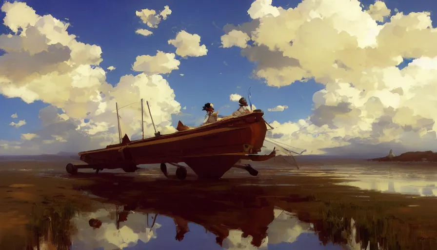 Image similar to dense clouds, extreme long shot, hyperdetailed, artstation, cgsociety, by studio ghibli painting, by joaquin sorolla rhads leyendecker, by ohara koson and thomas, 8 k