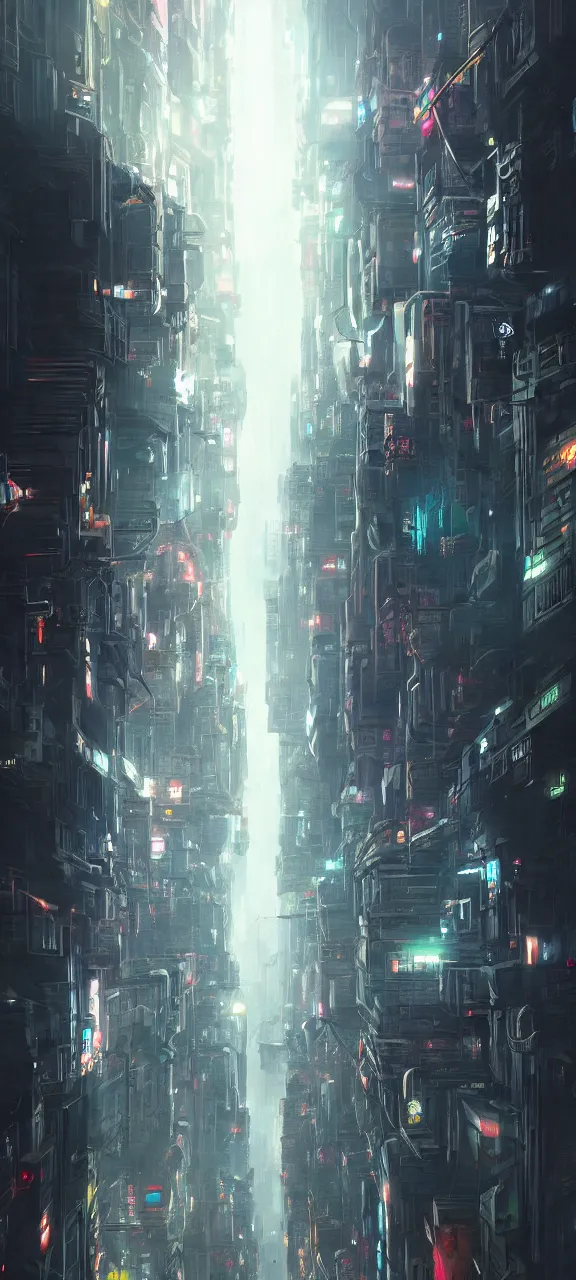 Anime Cyberpunk City Painting Diagonal Camera · Creative Fabrica