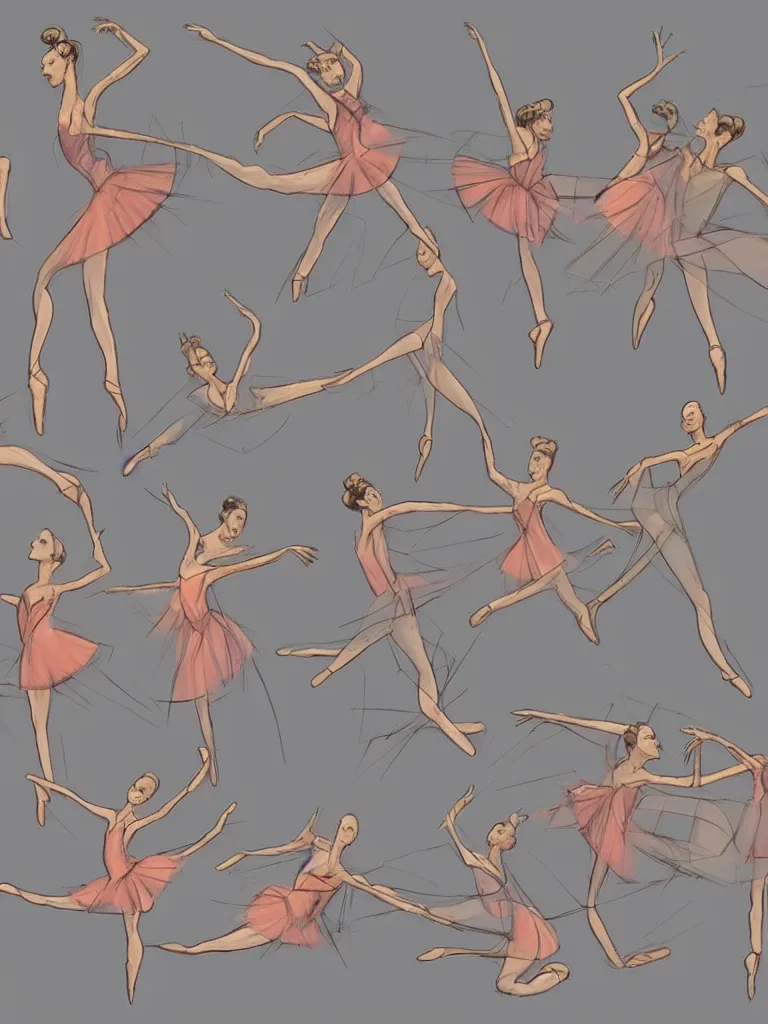 Prompt: ballet by disney concept artists, blunt borders, golden ratio