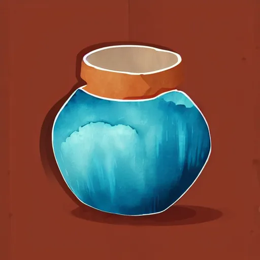 Image similar to impasto neolithic cavepainting terracotta vase greek art watercolors digital 2d vector anime art subterranean airy fresh clouds beautiful droning paintdripping extremely detailed blur