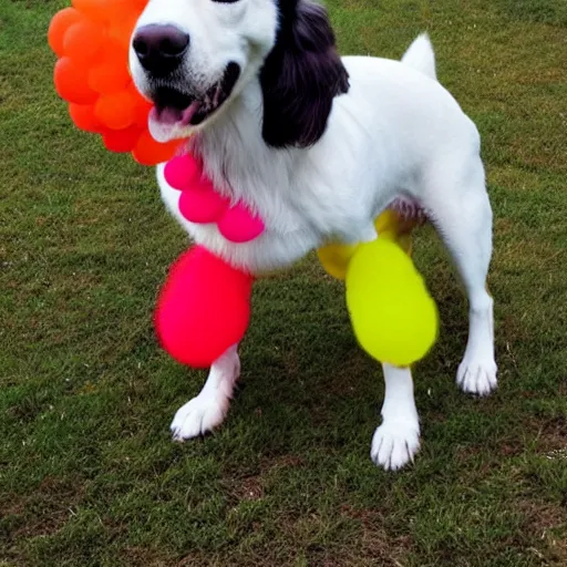 Image similar to photo of a dog clown