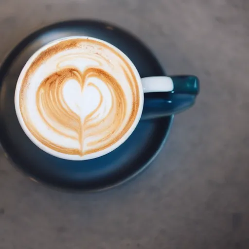 Prompt: latte in a mug imitating a toilet, fresh bakeries in the background, in a bright cafe, 3 5 mm, f 1. 8