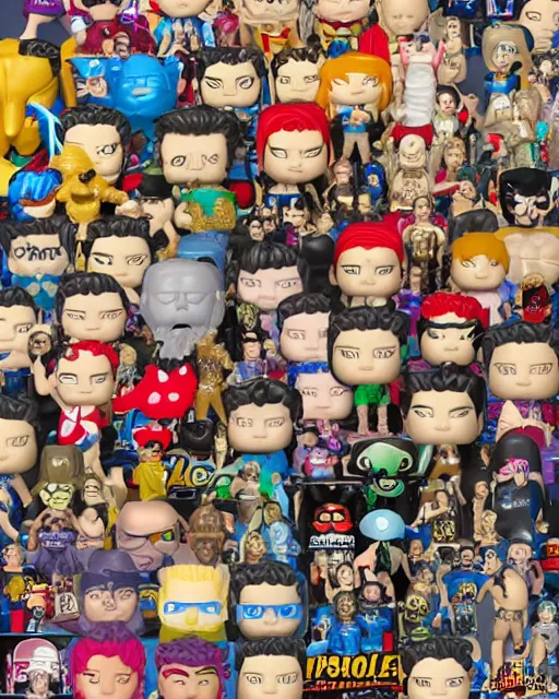 Image similar to Wrestler Funko Pop. Photographic, photography