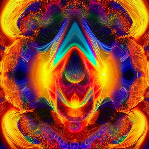 Image similar to DMT ego death, digital art, trending on artstation