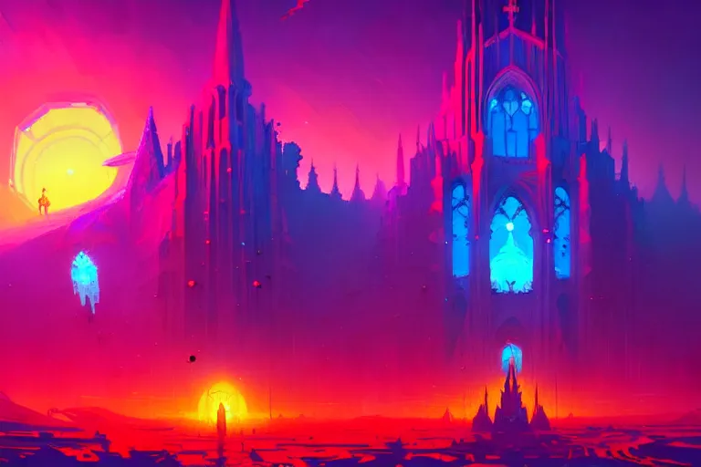 Prompt: the power crystals are unstable and threaten the cathedral, beautiful detailed, cinematic, strong lighting, hi - fructose art magazine, by anton fadeev and paul lehr and david heskin and josan gonzalez, 8 k
