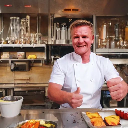 Image similar to gordon ramsay thumbs up