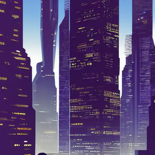 Prompt: futuristic toronto skyline, concept design by syd mead, trending on artstation
