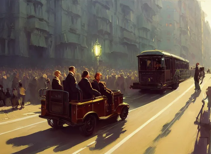 Image similar to large oligarch riding a coach pulled by crowd if poor people in harness Mandelbrot fractal by Craig Mullins, ilya kuvshinov, krenz cushart, artgerm trending on artstation by Edward Hopper and Dan Mumford and WLOP and Rutkovsky, Unreal Engine 5, Lumen, Nanite