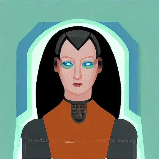 Image similar to portrait of a female android by christina robertson