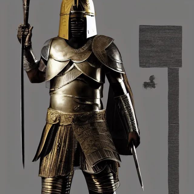 Image similar to a egyptian / roman knight in the style of anti - art trending on artstation deviantart pinterest hyper detailed photorealistic highlights and shadow hd 8 k post - processing high resolution