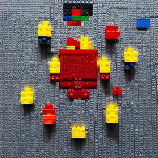 Image similar to “ jan 6 th insurrection, constructed with lego ”
