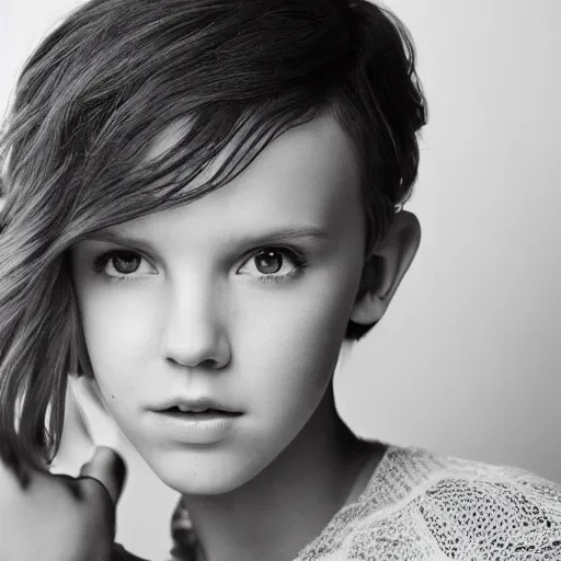 Prompt: photoshoot of Millie Bobby Brown