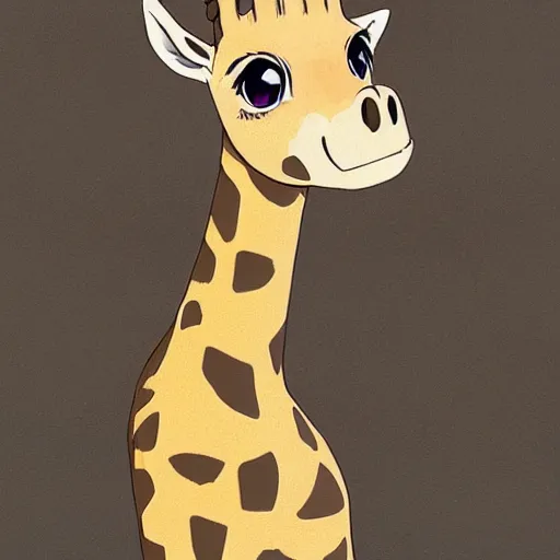 Image similar to a giraffe wearing a dress, illustration concept art anime key visual trending pixiv fanbox by wlop and greg rutkowski and makoto shinkai and studio ghibli and kyoto animation symmetrical facial features