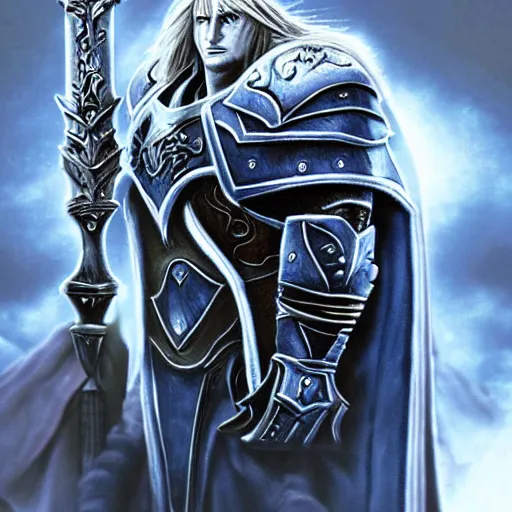 Image similar to Arthas from Warcraft III