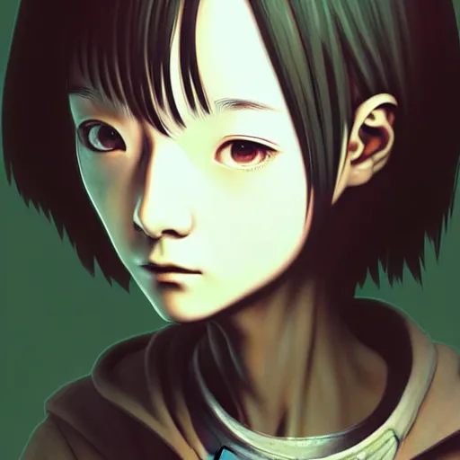 Image similar to lain iwakura, serial experiments : lain. highly detailed, digital painting, artstation, concept art, illustration, by ken saito, lya pilnev, siwoo kim, christophe young, anna podedworna, yin zhen chu, zeronis, magdalena radziej,