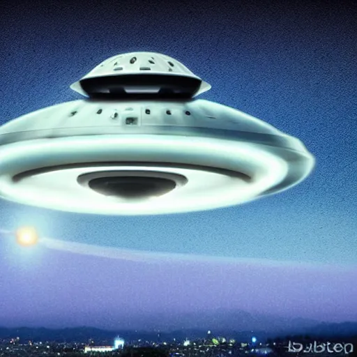 Prompt: UFO in the skies of Los Angeles