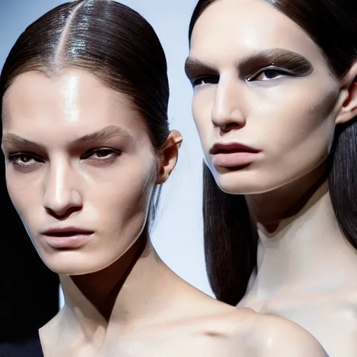 Prompt: A beautiful portrait of valery kaufman as Bond Girl from latest James Bond movie and a model at Versace fashion show as a model Spring/Summer 2018, highly detailed, in the style of cinematic, Milan fashion week backstage, Extreme close up, Makeup by Pat McGrath, Hair by Guido Palau, Greg rutkowski