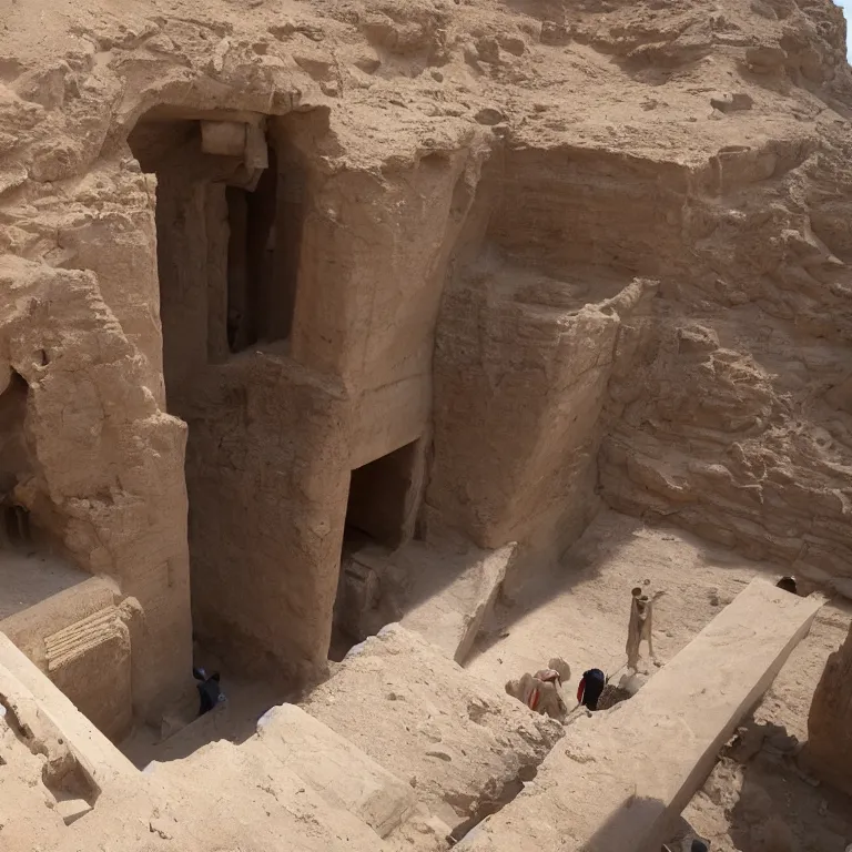 Image similar to opening the tomb of the doge pharaoh for the first time in ten thousand years