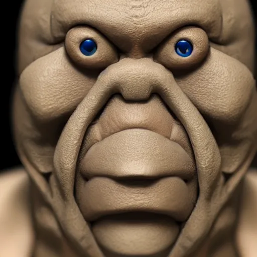 Prompt: portrait photo of super sculpey creature created by jordu schell, 4 k