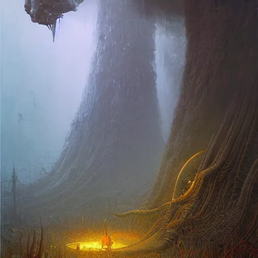 Prompt: epic alien jungle by zdzisław beksinski, greg rutkowski