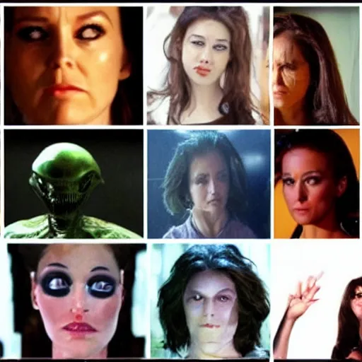 Image similar to alien in disguise of actresses