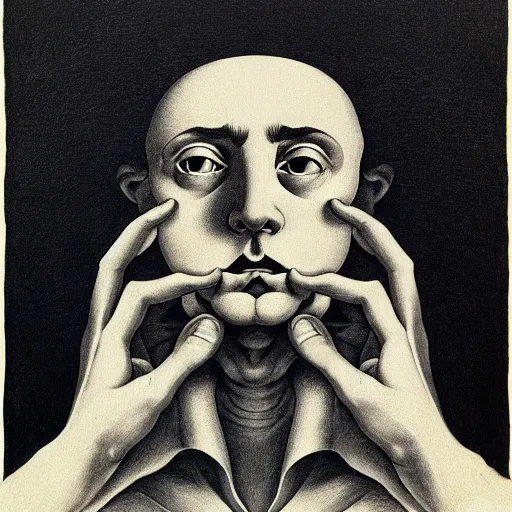 Image similar to lithography on paper secret artefact conceptual figurative post - morden monumental dynamic portrait by goya and escher and hogarth, inspired by magritte, illusion surreal art, highly conceptual figurative art, intricate detailed illustration, controversial poster art, polish poster art, geometrical drawings, no blur