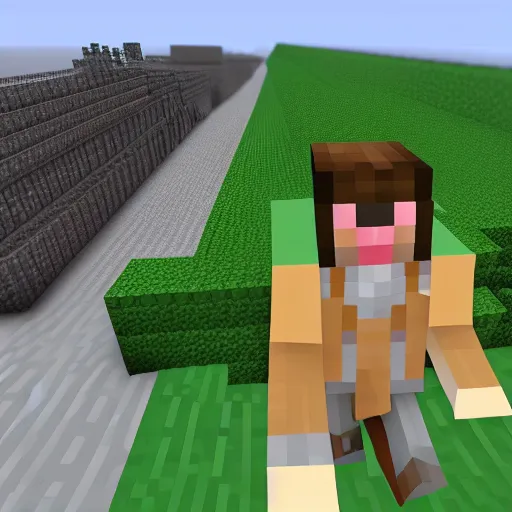 Prompt: hitler in minecraft