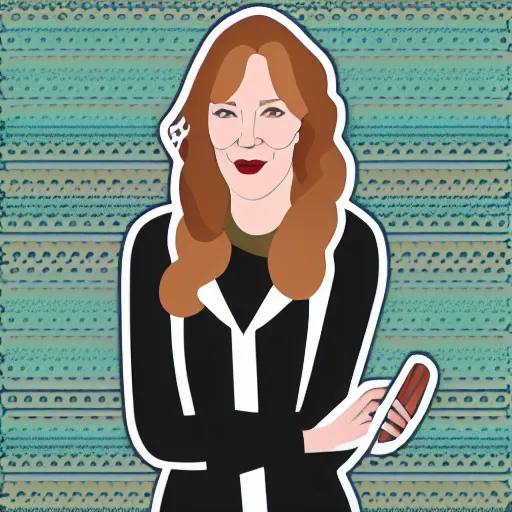 Image similar to schitts creek catherine o'hara as moira, sticker - art, svg vector, adobe - illustrator