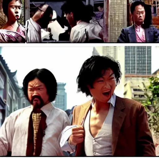 Prompt: kung fu hustle, humor movie scene