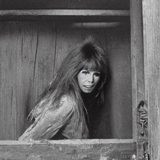 Prompt: juice newton escaping from a dungeon,