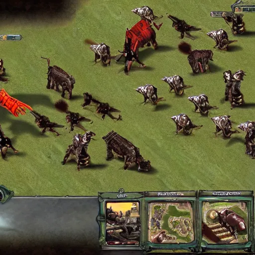 Image similar to An in-game screenshot of the 2003 RTS Game 'Impossible Creatures', HD