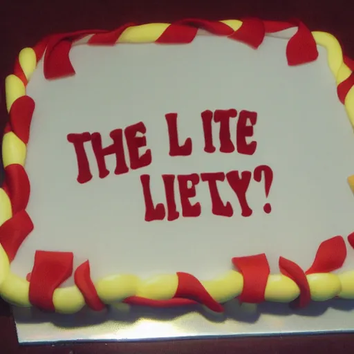 Image similar to the cake is a lie